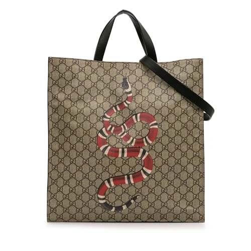 Gucci Pre-Loved GG Supreme Kingsnake Tote