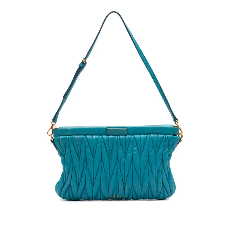 Miu Miu Pre-Loved Matelasse Lambskin Shoulder Bag