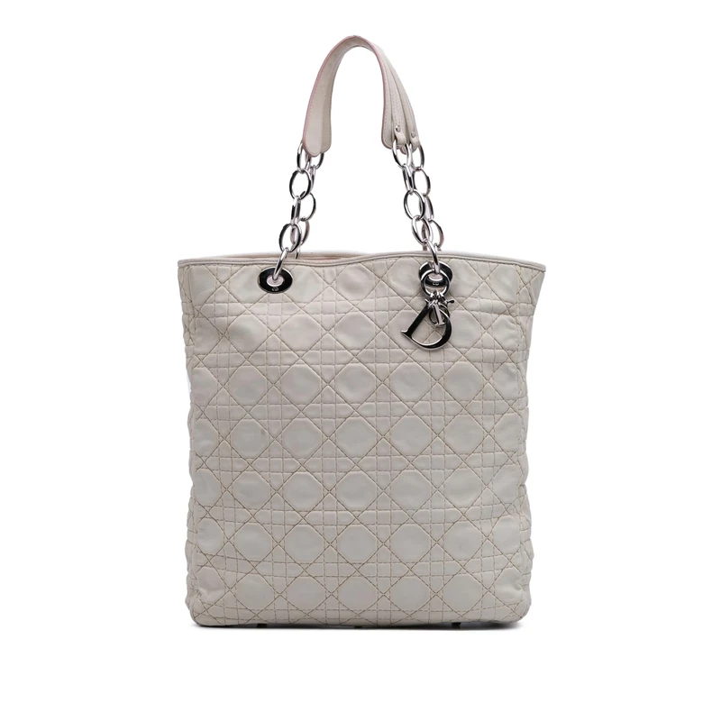 Dior Pre-Loved Lambskin Cannage Lady Soft Shopping Tote