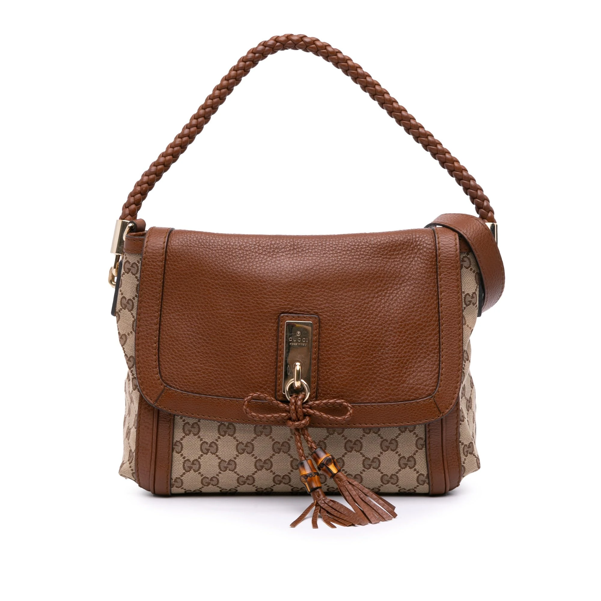Pre-Loved GG Canvas Bella Flap Satchel