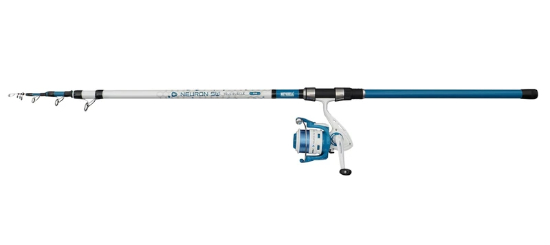 Mitchell Neuron SW II Buscle Rod & Reel Combo | Saltwater Buscle Fishing Set | Carbon Composite Blank | 1+1 Bearing Reel | Graphite Body & Rotor | Pre-Spooled Ready to Fish |5000 | 3.30m | 60-120g