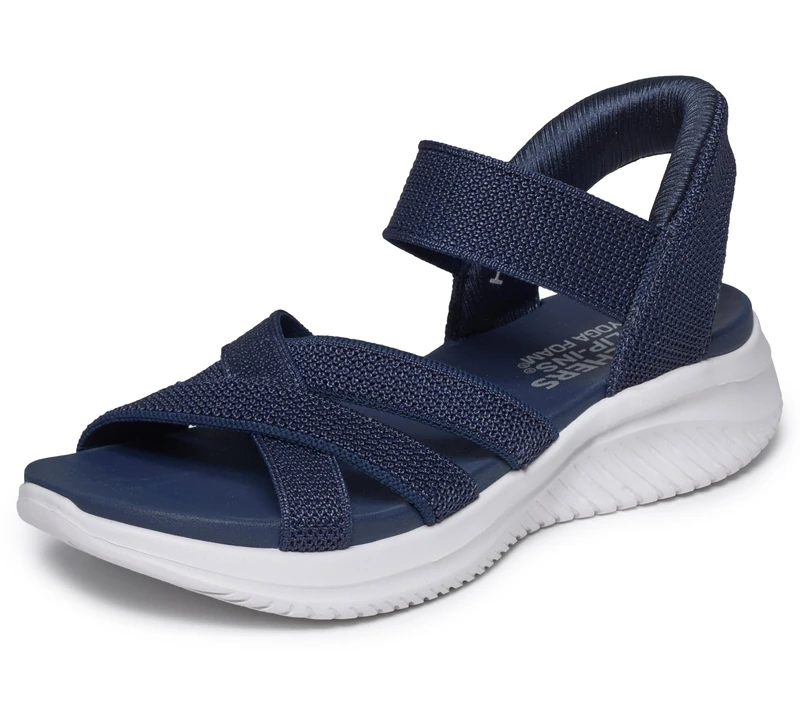Skechers womens Ultra Flex 3.0 Sandal - Forever Better Hands Free Slip-ins, Navy, 10