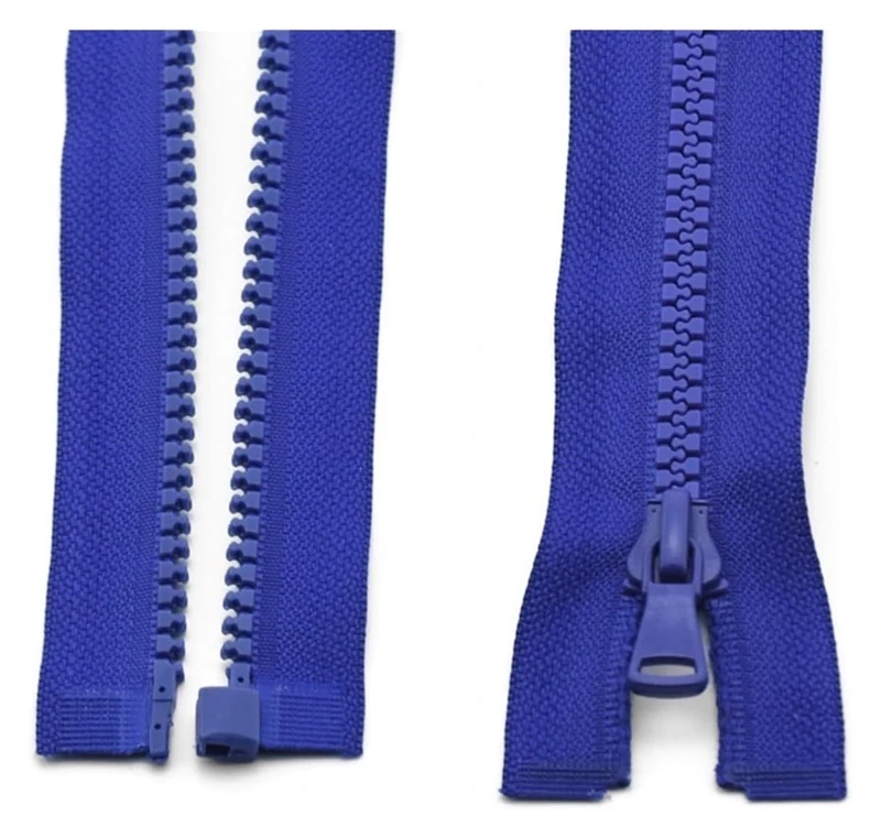 zips for sewing, Zipper,Double Silders, Resin Open-End Auto Lock Plastic Zippers for Sewing Clothing(Blue,60CM)