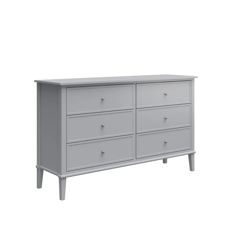 Dorel Home Furnishings Franklin 6 Drawer Dresser Gray
