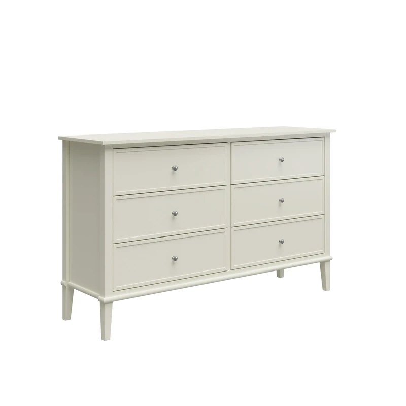 Dorel Home Furnishings Franklin 6 Drawer Dresser Soft White