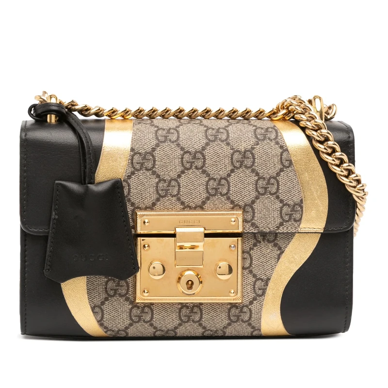Gucci Pre-Loved Small GG Supreme Osiride Padlock Crossbody