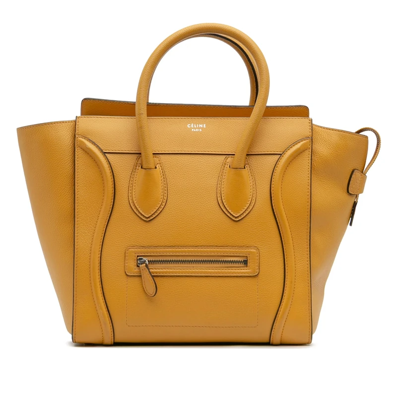 Celine Pre-Loved Mini Drummed Calfskin Luggage Tote Bag