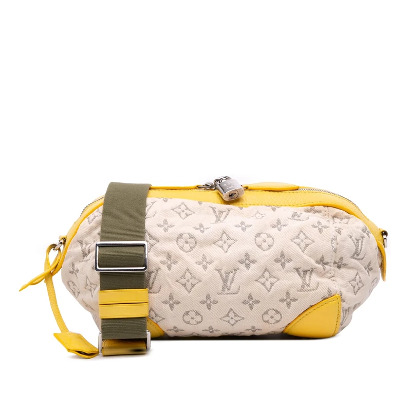 Louis Vuitton Pre-Loved Monogram Denim Pochette Round Crossbody Bag
