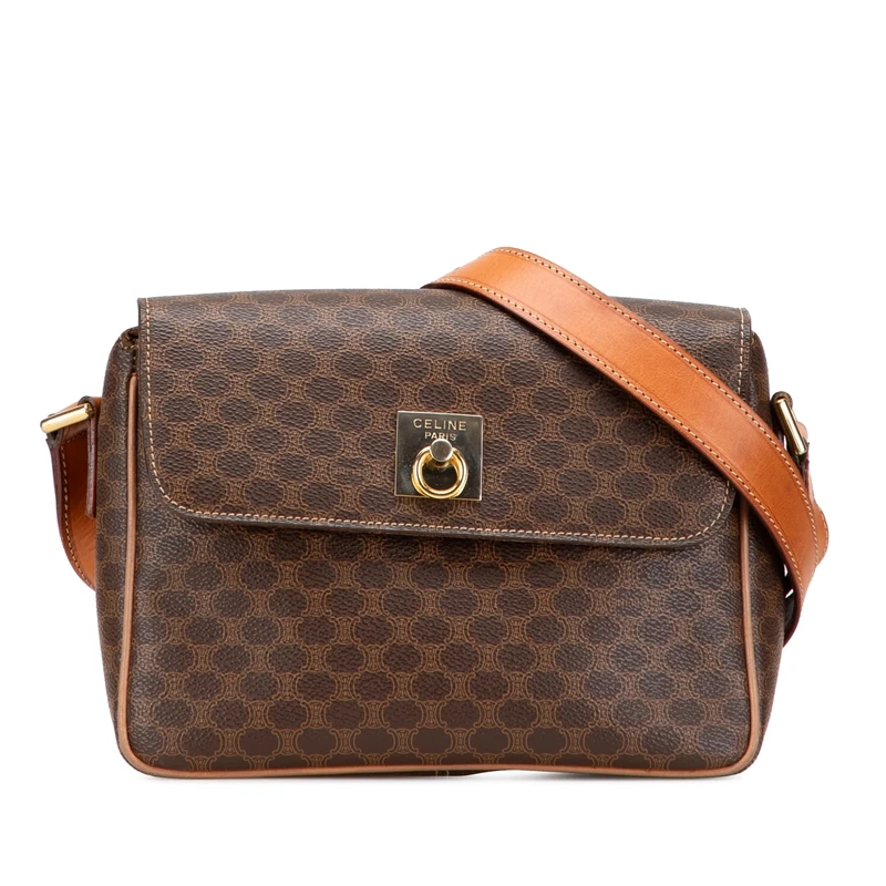 Celine Pre-Loved Macadam Coated Canvas Crossbody
