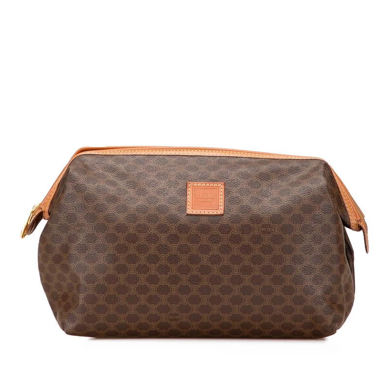 Celine Pre-Loved Macadam Coated Canvas Clutch