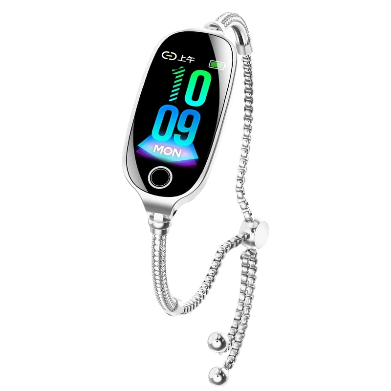 Smart Bracelet Fitness Tracker Watch Step Counter Pedometer Women Heart Rate Monitor Sleep Tracker with Steps Distance Calories Counting Compatible with Android iOS