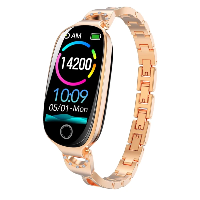 Smart Bracelet Fitness Tracker Watch Step Counter Pedometer Women Heart Rate Monitor Sleep Tracker with Steps Distance Calories Counting Compatible with Android iOS
