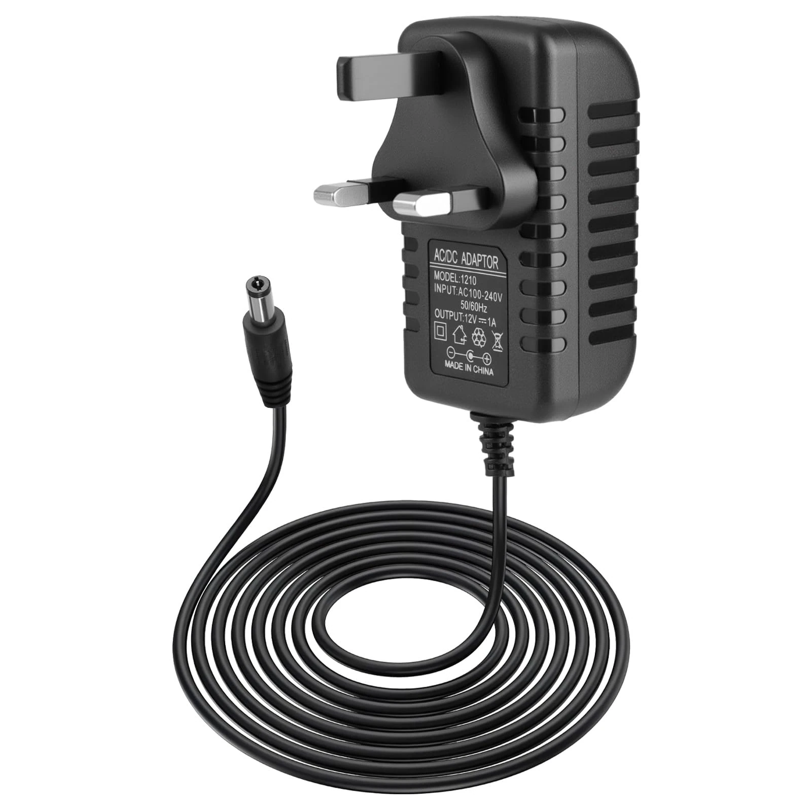 12V 1A Power Supply Adapter UK AC/DC Input 100-240V 50/60Hz 12W 5.5mm x 2.1mm Switching Adaptor for LED Strip Light CCTV Cameras Keyboards Monitor Routers Home Appliances DC Plug