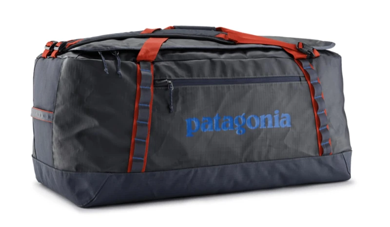 Patagonia Black Hole Duffel 100L Smolder Blue w/Amanita Red