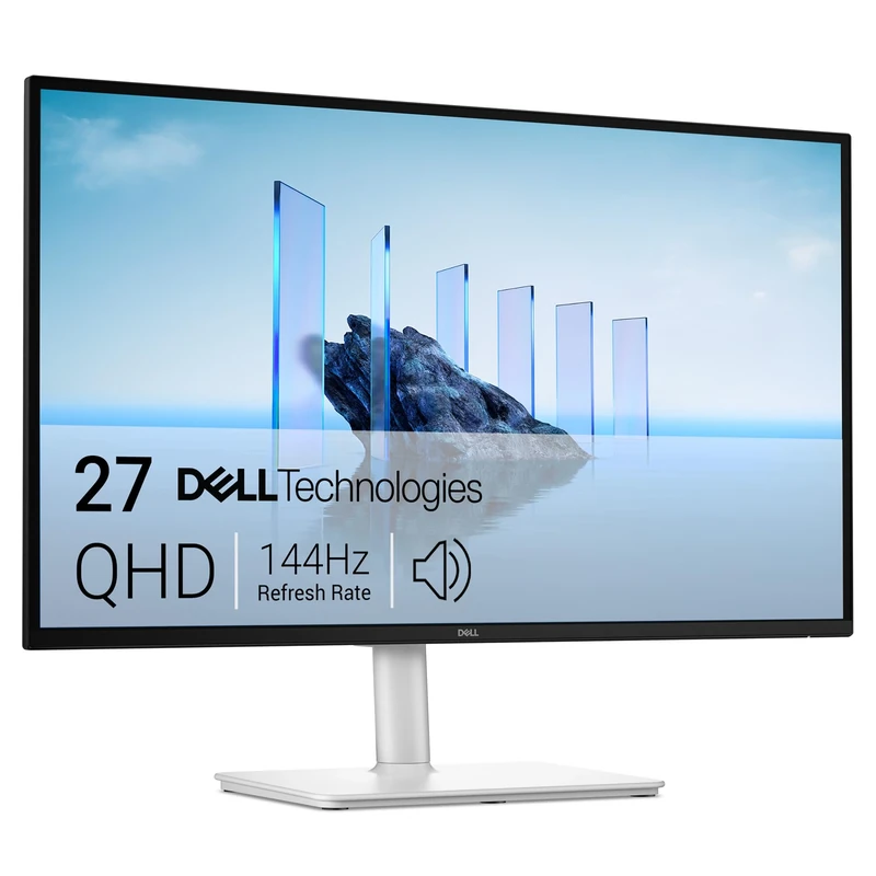 Dell 27 Plus Monitor - S2725DSM, QHD (2560x1440), 144Hz, IPS, 1ms MPRT, AMD FreeSync, 99% sRGB, Height Adjust, Built-in Speakers, DisplayPort, HDMI, 3 Year Warranty, White