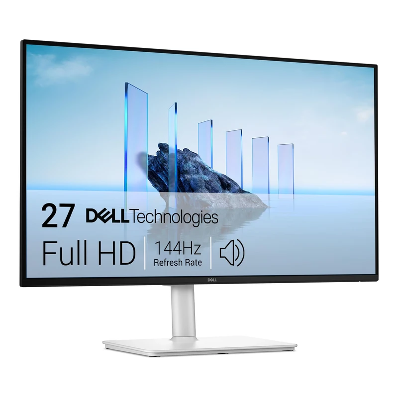 Dell 27 Plus Monitor - S2725HSM, Full HD (1920x1080), 144Hz, IPS, 1ms MPRT, AMD FreeSync, 99% sRGB, Height Adjust, Built-in Speakers, 2 HDMI, 3 Year Warranty, White