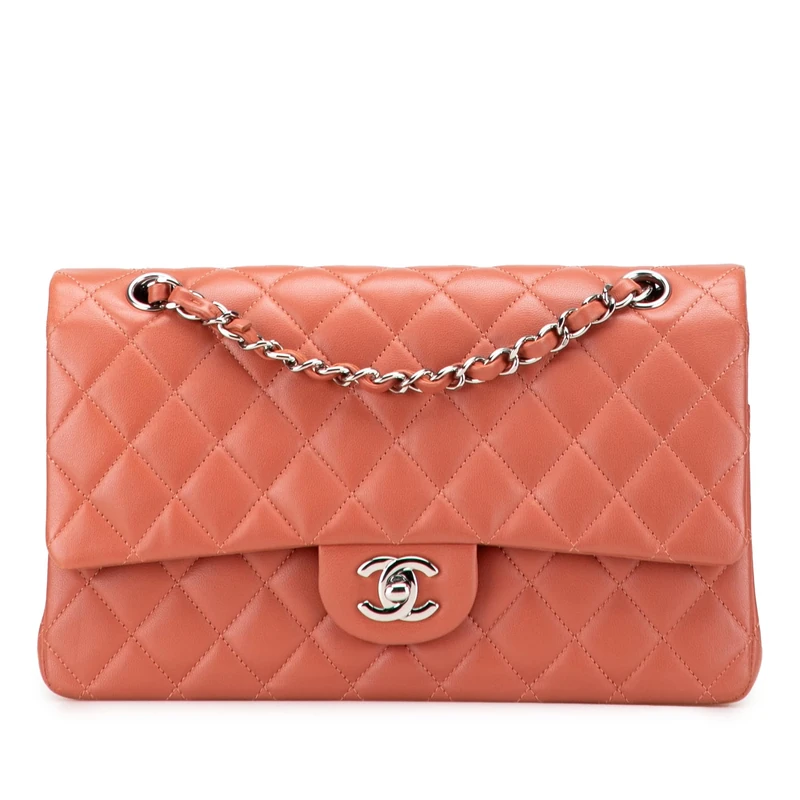 Chanel Pre-Loved Medium Classic Lambskin Double Flap Shoulder Bag