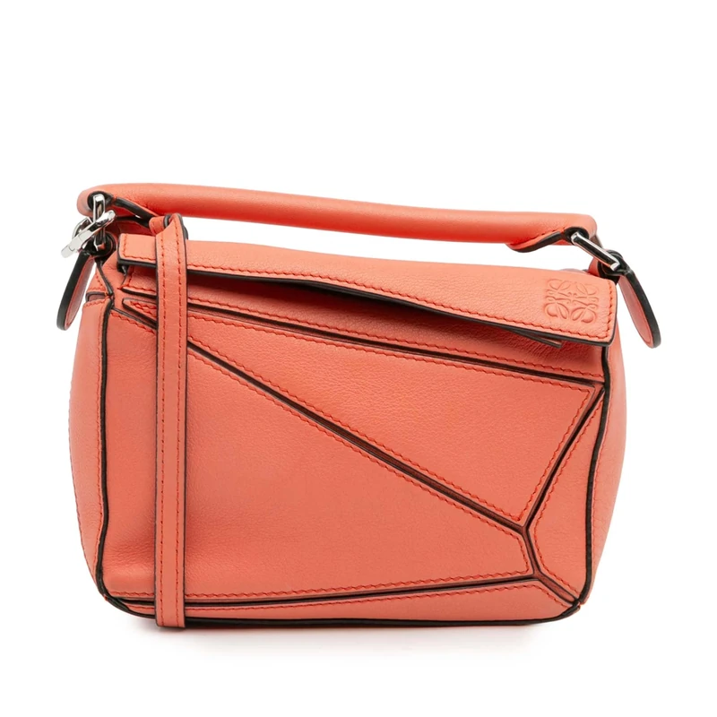 LOEWE Pre-Loved Mini Calfskin Puzzle Satchel Handbag