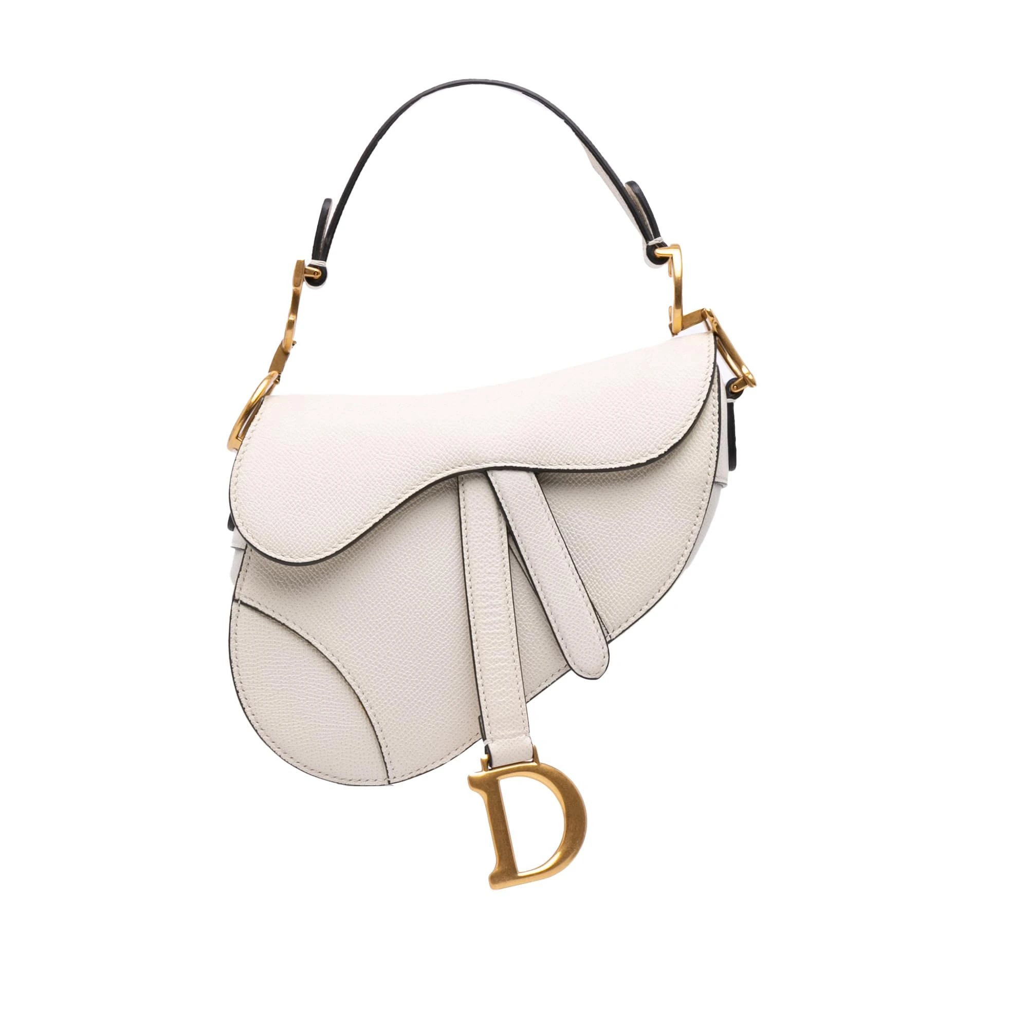 Dior Pre-Loved Mini Grained Calfskin Saddle Handbag