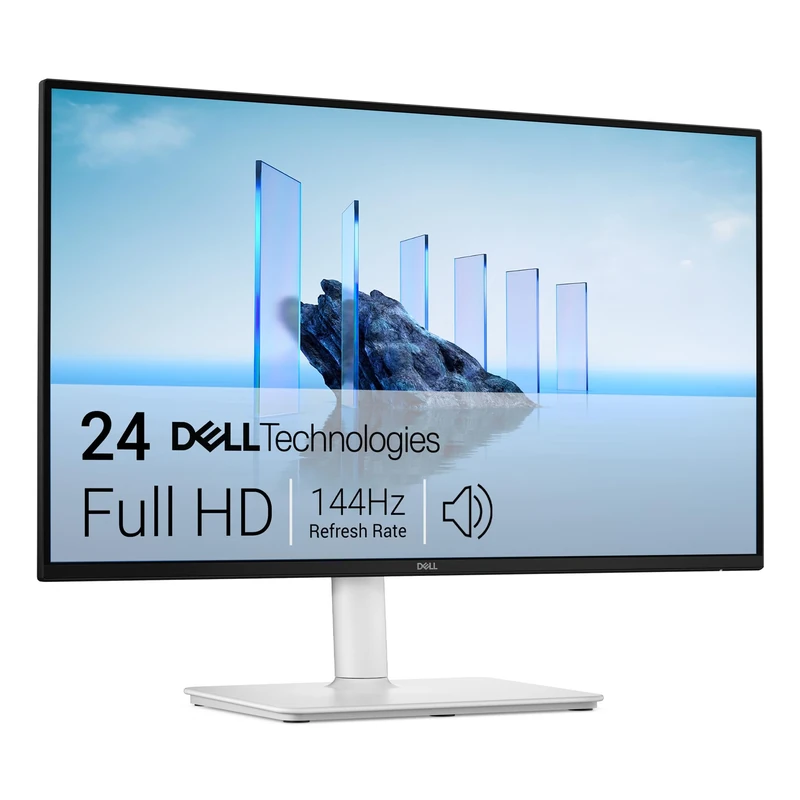 Dell 24 Plus Monitor - S2425HSM, Full HD (1920x1080), 144Hz, IPS, 1ms MPRT, AMD FreeSync, 99% sRGB, Height Adjust, Built-in Speakers, 2 HDMI, 3 Year Warranty, White