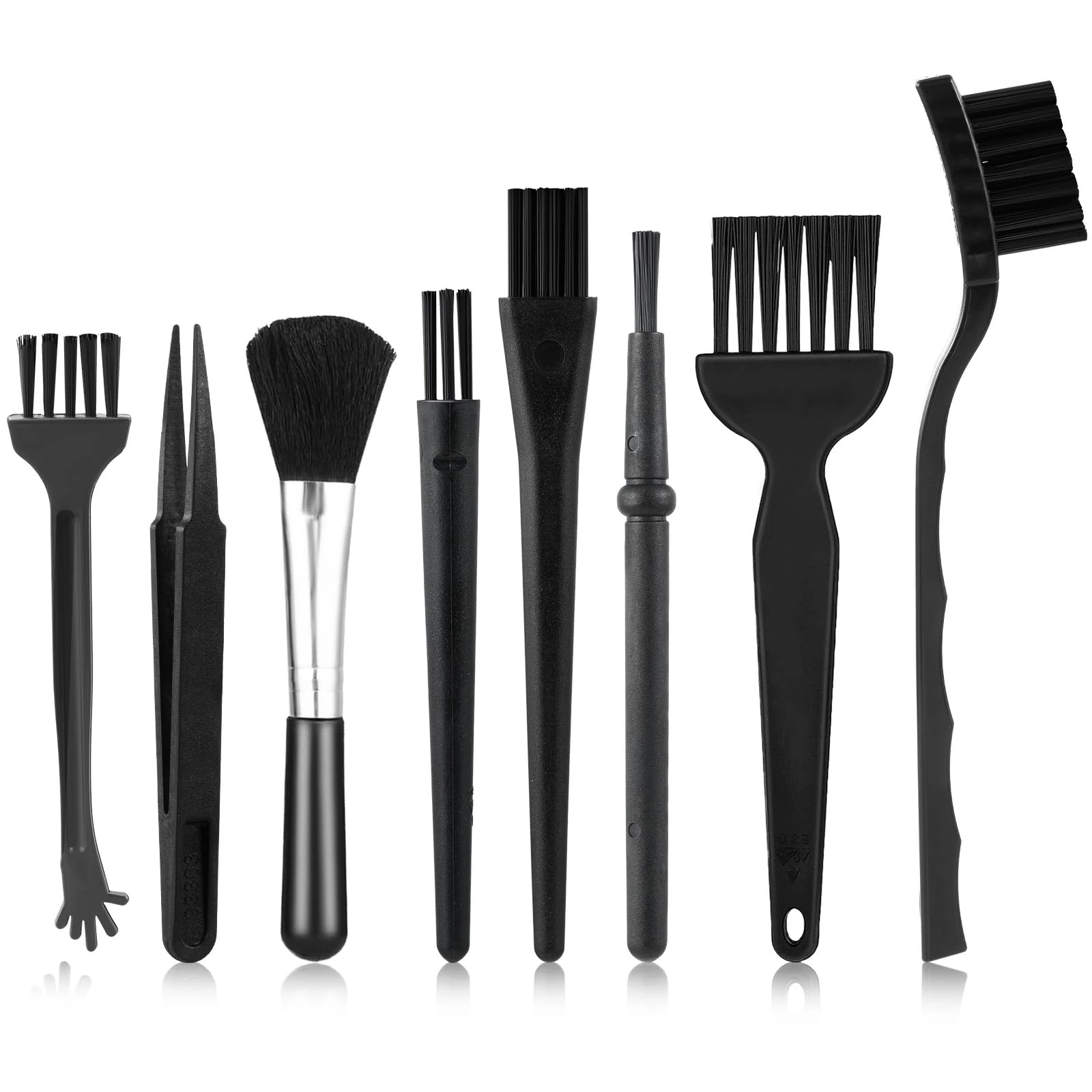 8 Pcs Mini Keyboard Cleaning Brushes Kit, Anti Static Electronic Dust Cleaning Brushes with PP Handle and Nylon Bristles, Keyboard Cleanings Brush for Computer Keyboards and Small Spaces