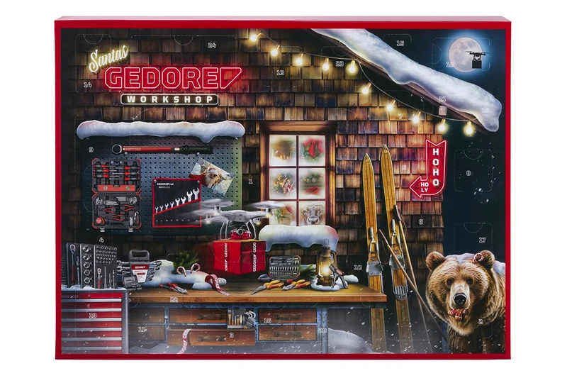 Gedore Red Advent Calendar 2025, 51 Pieces, Tool Calendar for Men, Men's Gift, R33003151