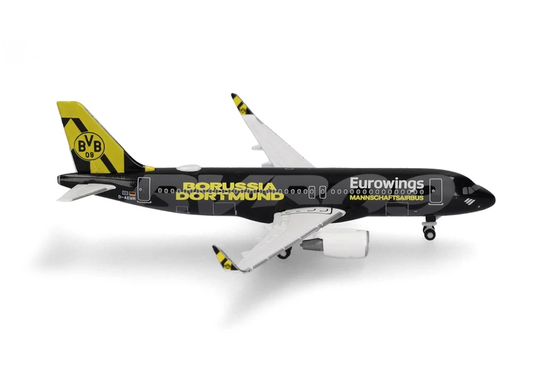 Herpa Eurowings Airbus A320 BVB Mannschaftsairbus 1:500 Model
