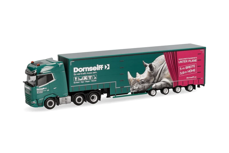 Herpa Truck model DAF XG+ volume semitrailer "Dornseiff", miniature scale 1:87, collectible, Made in Germany, plastic