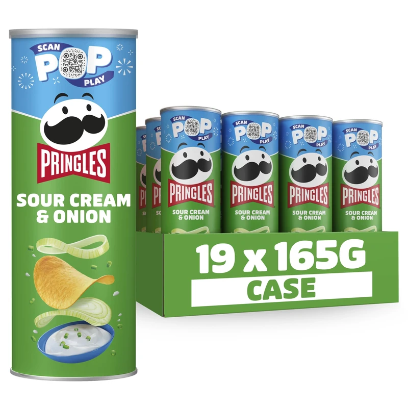 Pringles Sour Cream & Onion Sharing Crisps 19x165g