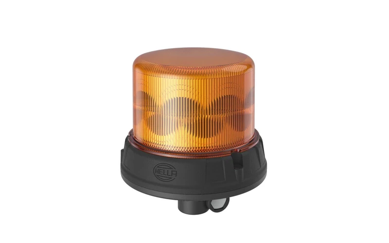 HELLA 2XD 066 979-011 LED-Strobe-type Beacon - K-LED Nano 80-12/24V - yellow (amber) - Pipe-neck - Plug: Blade Terminal Sleeve - Quantity: 1