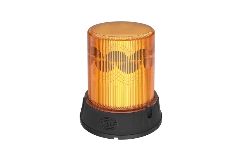 HELLA 2RL 099 484-001 LED-Rotating Beacon - K-LED Nano 120-12/24V - yellow (amber) - Bolted - Plug: AMP - Quantity: 1