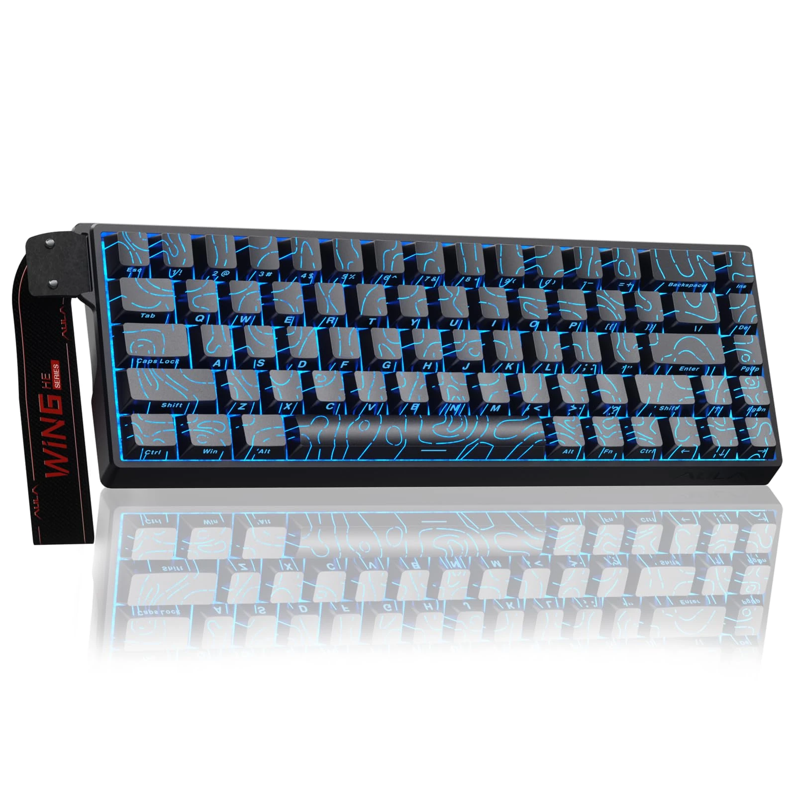 AULA WIN68 HE Hall Effect Gaming Keyboard,Adjustable Actuation Rapid Trigger,0.02mm RT Accuracy,8000Hz,RGB Backlight,USB-C Wired,60% Percent Magnetic Keyboard
