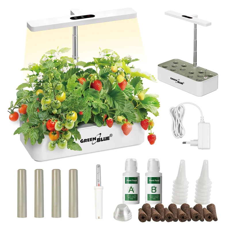 GreenBlue GB133 Smart Plant Pot Smart 12 Plants 4 L Automatic Growing Touch Screen Adjustable Lighting 55-315 mm