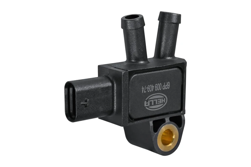 HELLA 6PP 009 409-741 Sensor, exhaust pressure - 3-pin connector - Flange mounting