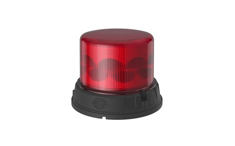 HELLA 2XD 066 979-201 LED-Strobe-type Beacon - K-LED Nano 80-12/24V - red - Bolted - Plug: Blade Terminal Sleeve - Quantity: 1 - Image 1