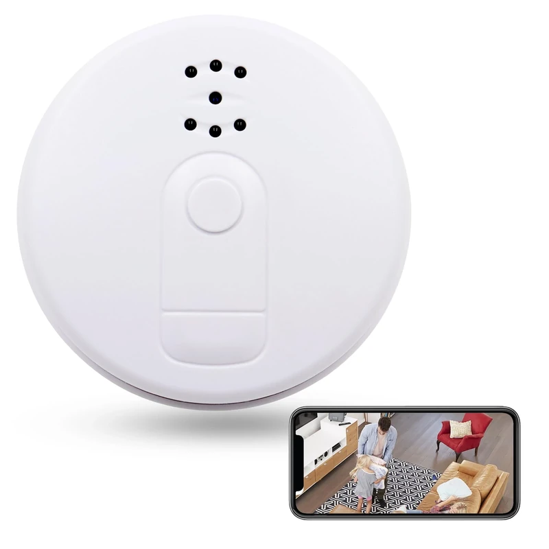 IKLOOCQ WiFi Hidden Spy Camera Smoke Detector Shaped, HD 1080P Small Secret Camera for Home Security, Wireless Nanny Cam Hidden Camera with Night Vision