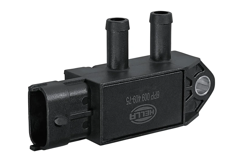 HELLA 6PP 009 409-751 Sensor, exhaust pressure - 3-pin connector - Flange mounting
