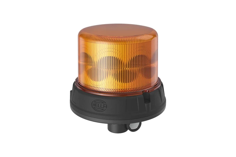 HELLA 2RL 099 979-011 LED-Rotating Beacon - K-LED Nano 80-12/24V - yellow (amber) - Pipe-neck - Plug: Blade Terminal Sleeve - Quantity: 1