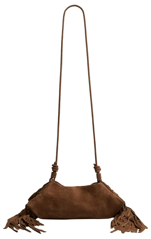 Altuzarra, Origami With Fringe Mini Bag, OS, Chocolate
