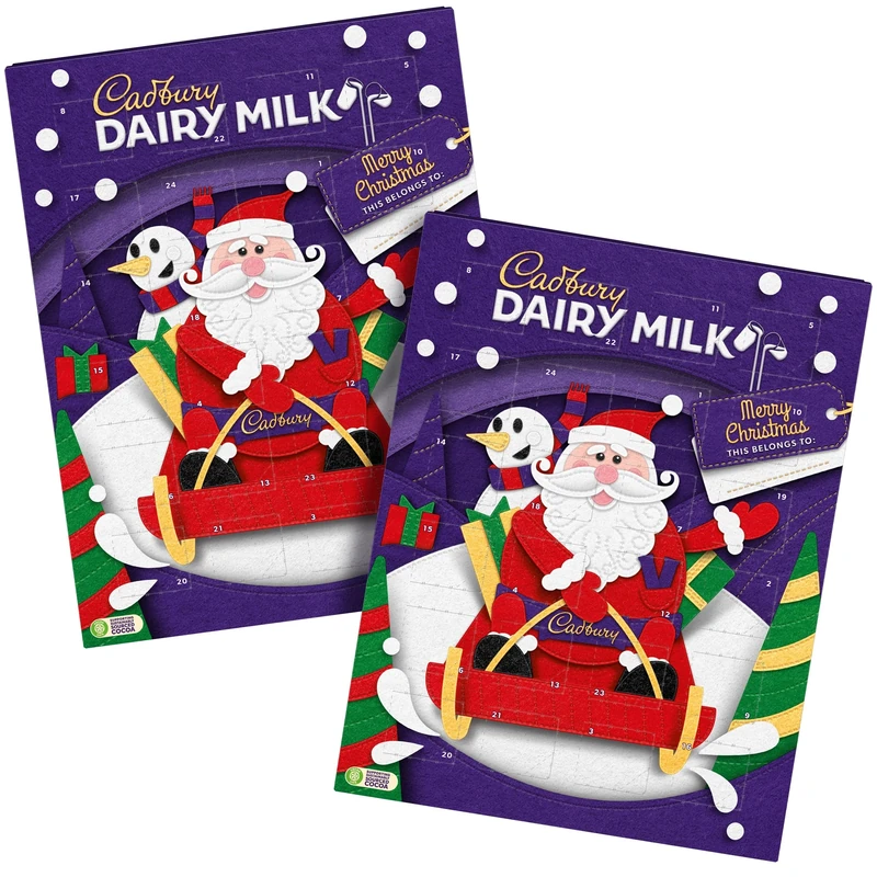 Cadbury Dairy Milk Chocolate Advent Calendar 90g Bundle of 2 - By Cadbury Gifts Direct