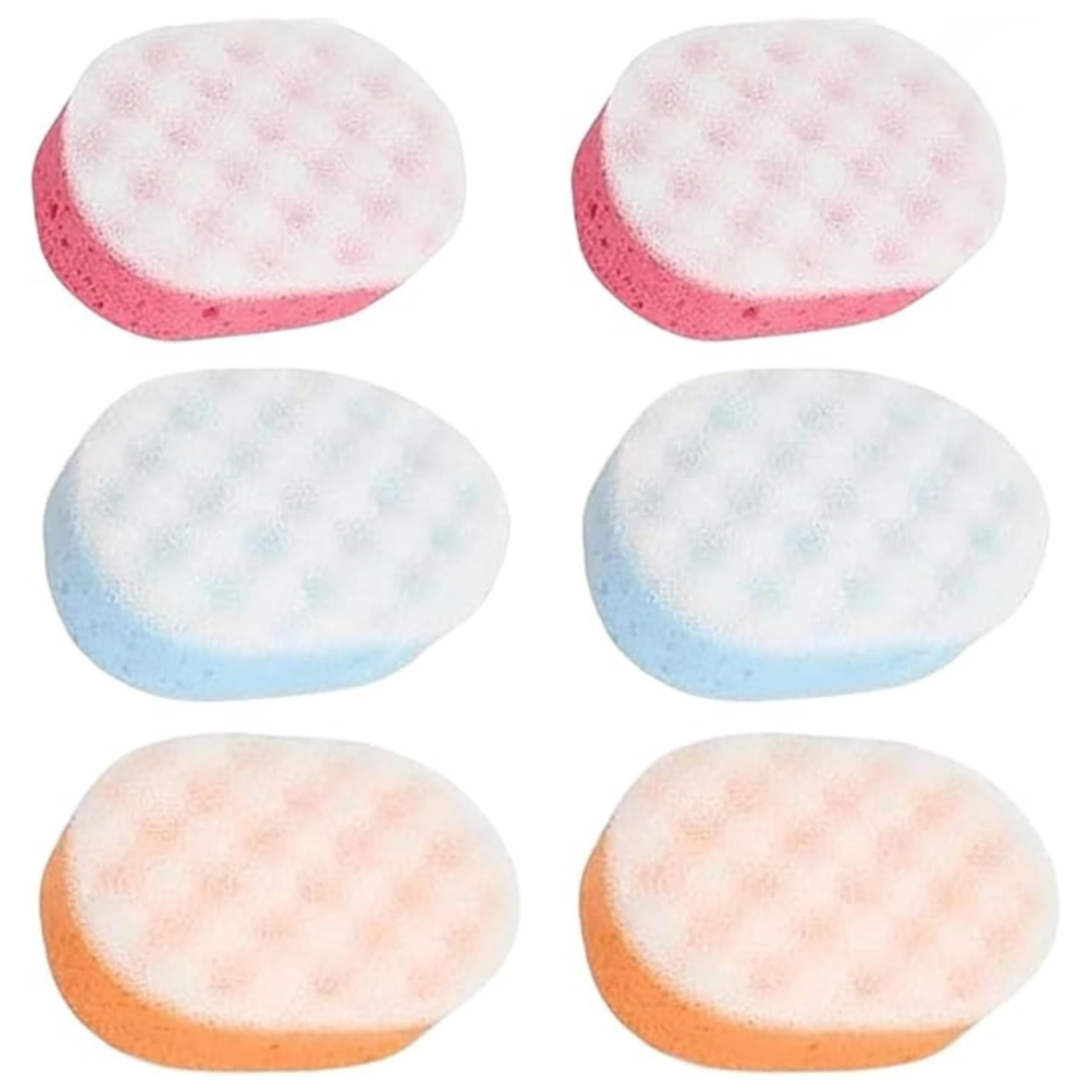 Exfoliating Bath Sponge for Adults and Kids – Pack of 12 Massage Sponges for Men and Women, Perfect for Body Scrubbing in The Shower (Pack of 6 - Multi)