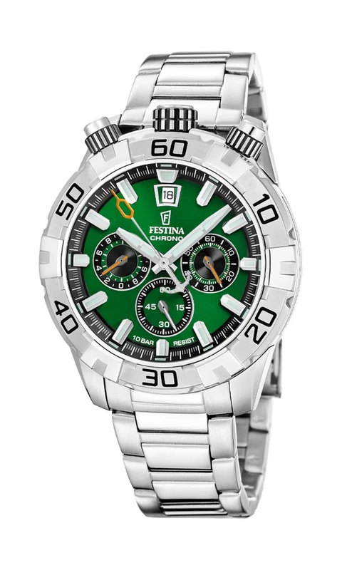 Festina Mens Chronograph Stainless Steel Watch with Steel Bracelet F20743/2
