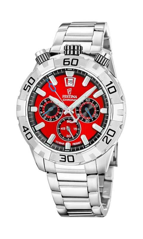 Festina Mens Chronograph Stainless Steel Watch with Steel Bracelet F20743/5