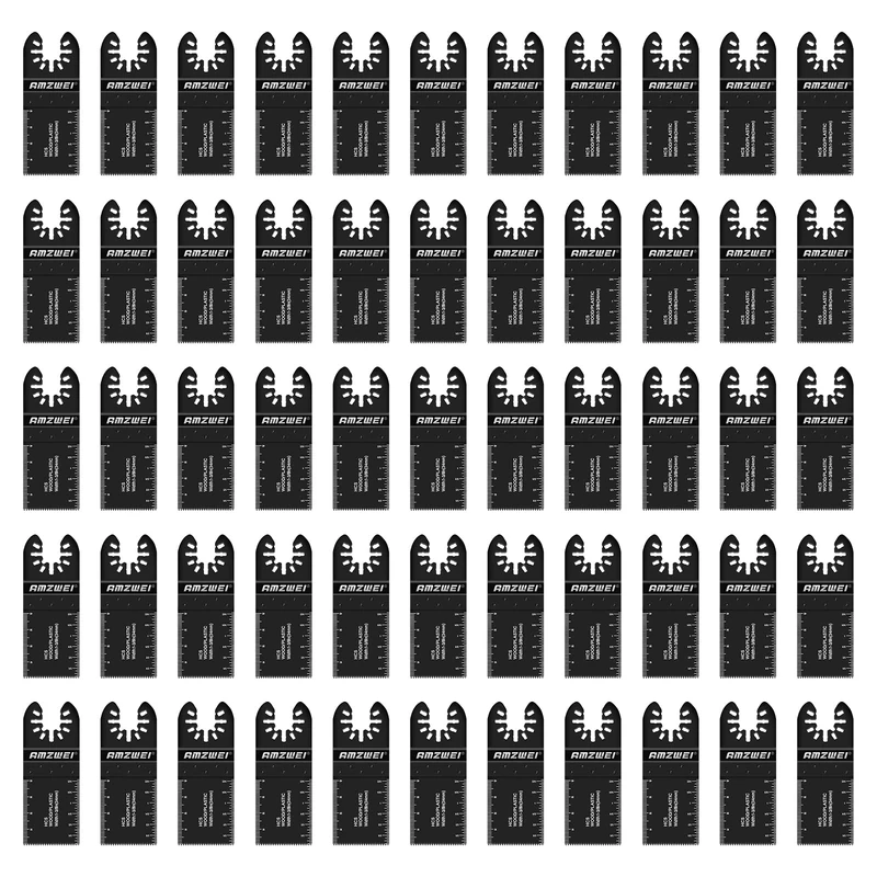 55PCS Universal Titanium Multi Tool Blades,Oscillating Multitool Blades for Wood Plastics Cutting,Quick Release Oscillating Tool Accessories Compatible with Dewalt Milwaukee