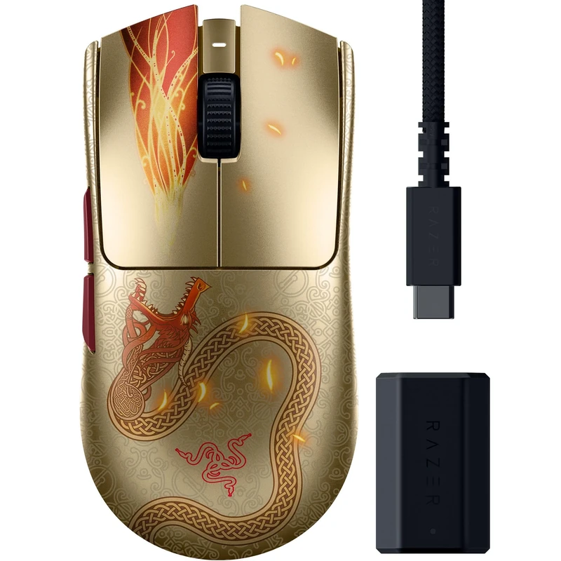 Razer Viper V3 Pro Counter-Strike 2 Dragon Lore - Ultra-lightweight wireless esports gaming mouse - 55g - 8K HyperPolling - Pro Sensor 35K DPI - 2,4 GHz HyperSpeed - 95 hours - PC/Mac | Dragon Lore