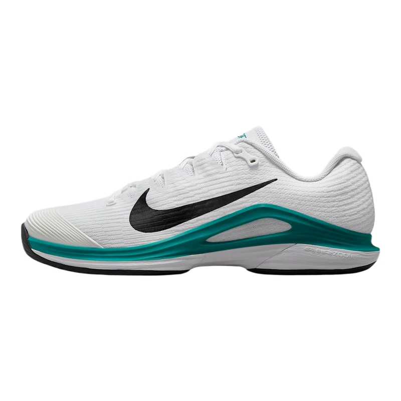 Nike Men's Zoom Vapor 12 Hc Workout Shoes, White/Black/Radiant Emerald, 8