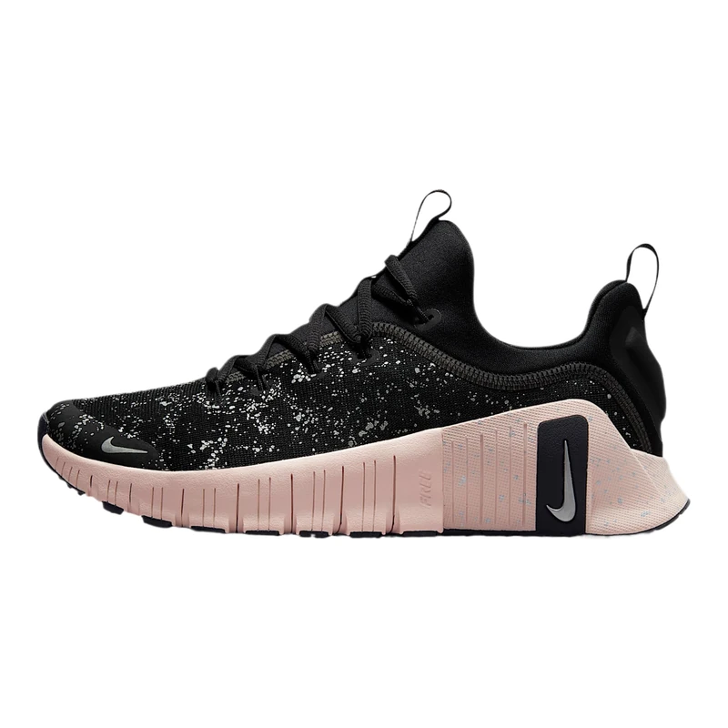 Nike Women's Free Metcon 6 Se Cross Trainer, Black/Metallic Silver/Silt Red, 8 UK