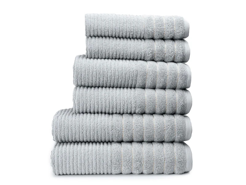 6-Pack Bath Towels - 100% Egyptian Cotton, 650 GSM - Ultra Soft, Highly Absorbent & Quick Dry - Luxury Bathroom Towels, Washable Bath Towels for Bath, Hotel & Gym (70x120 cm) - Silver