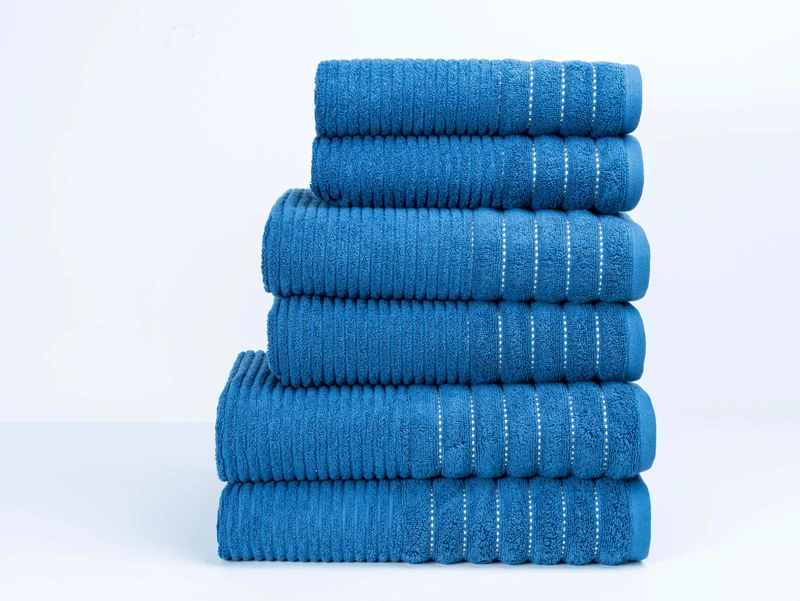 6-Pack Bath Towels - 100% Egyptian Cotton, 650 GSM - Ultra Soft, Highly Absorbent & Quick Dry - Luxury Bathroom Towels, Washable Bath Towels for Bath, Hotel & Gym (70x120 cm) - Navy