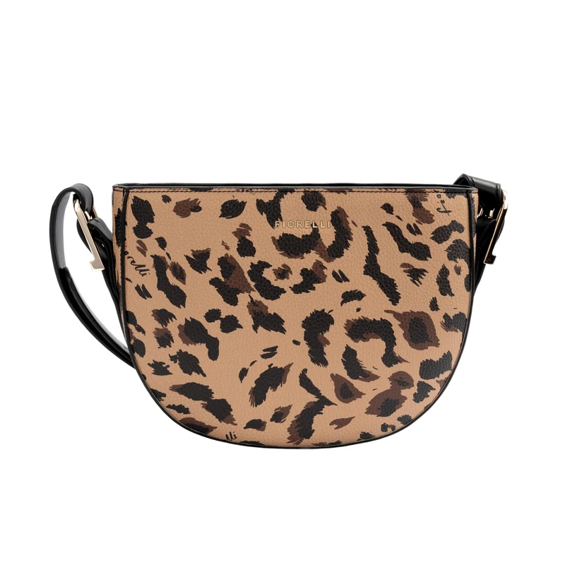 Fiorelli Women's Etta Buckle Crossbody Bag, Stylish Shoulder Handbag with Wide Adjustable Straps, Faux Leather, Leopard Print